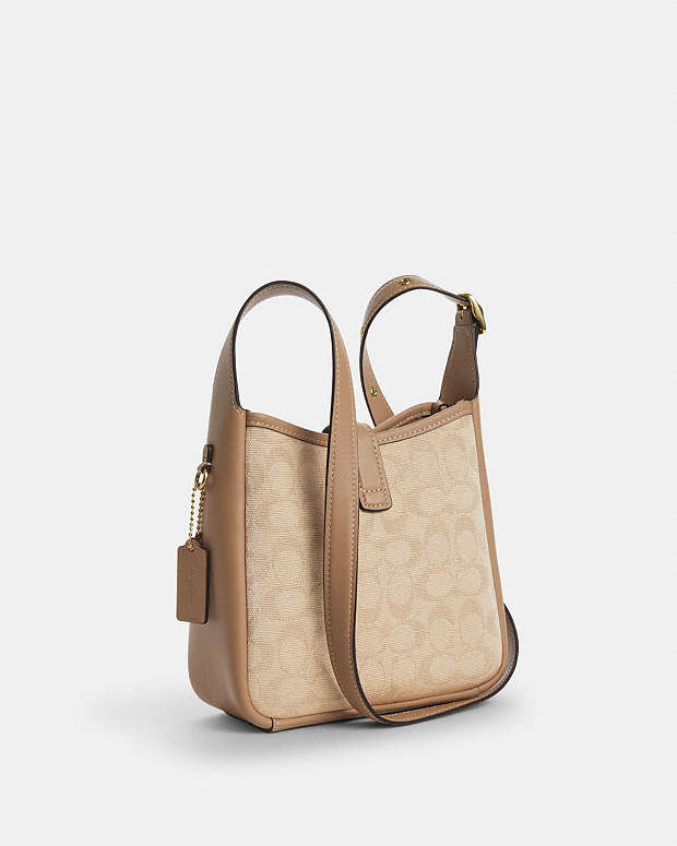 Hadley Mini Crossbody Bag With Signature Canvas Im-Dark Natural Multi Im-Dark Natural Multi