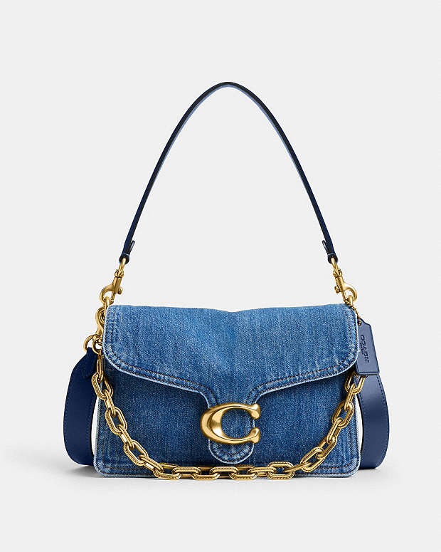 Chain Tabby Shoulder Bag Denim-Brass-Deep Blue Denim-Brass-Deep Blue