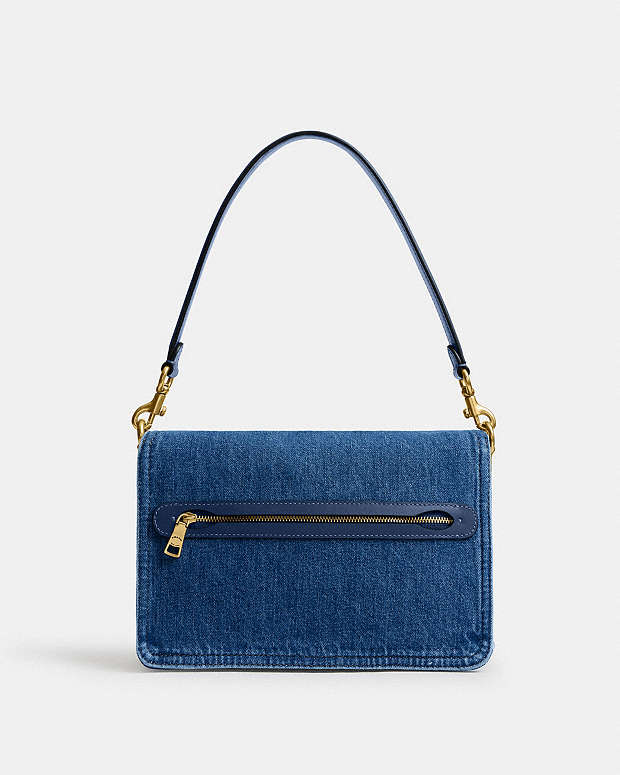 Chain Tabby Shoulder Bag Denim-Brass-Deep Blue Denim-Brass-Deep Blue