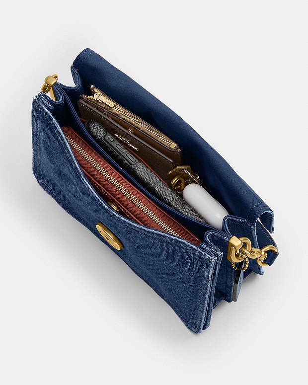Chain Tabby Shoulder Bag Denim-Brass-Deep Blue Denim-Brass-Deep Blue