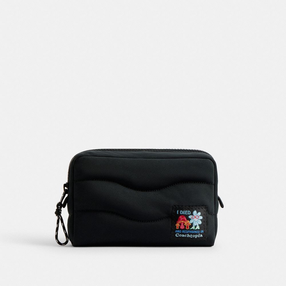 Coach Coachtopia Loop Pouch In Recycled Polyester Black