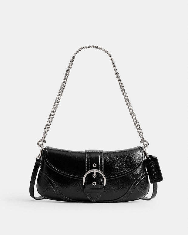 Soho Bag 25 Patent Leather-Silver-Black Patent Leather-Silver-Black