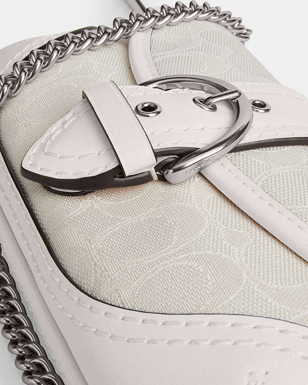 Soho Bag 25 In Signature Jacquard Signature Jacquard-Silver-Cloud Chalk Signature Jacquard-Silver-Cloud Chalk