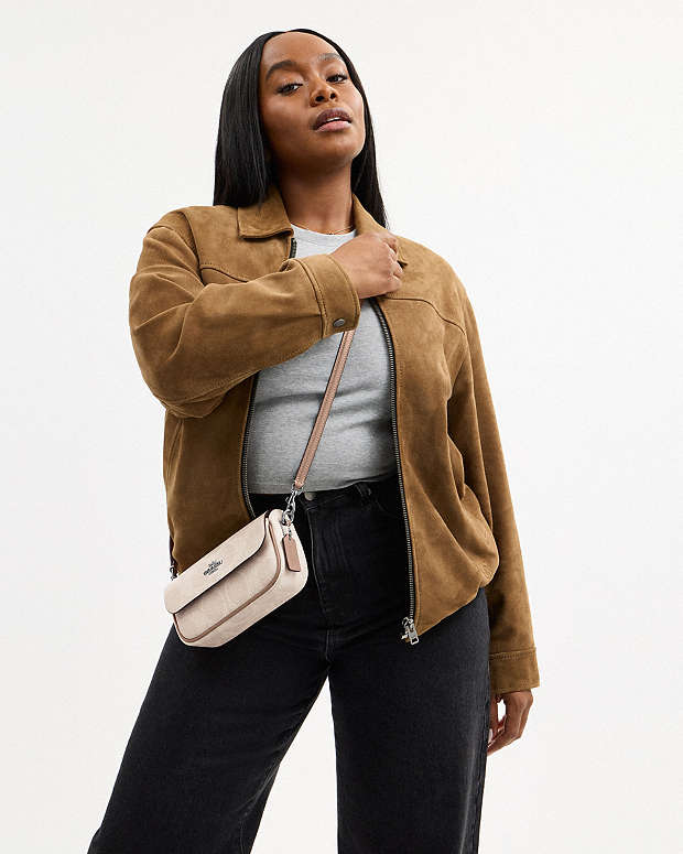 Hailey Flap Bag In Signature Canvas Signature Canvas-Silver-Sand-Taupe Signature Canvas-Silver-Sand-Taupe