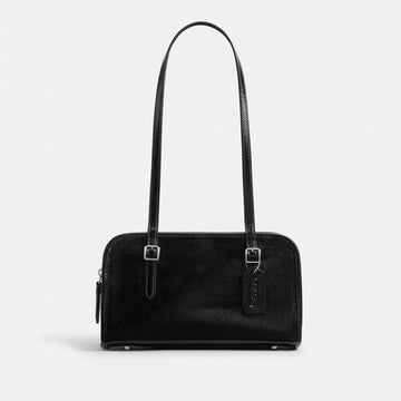Coach Swing Zip Bag Silver Black