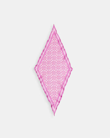 Signature Silk Diamond Scarf Fuschia Fuschia