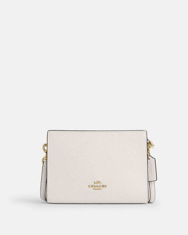 Slim Crossbody Bag Pebbled Leather-Gold-Chalk Pebbled Leather-Gold-Chalk