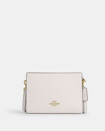 Slim Crossbody Bag Pebbled Leather-Gold-Chalk Pebbled Leather-Gold-Chalk