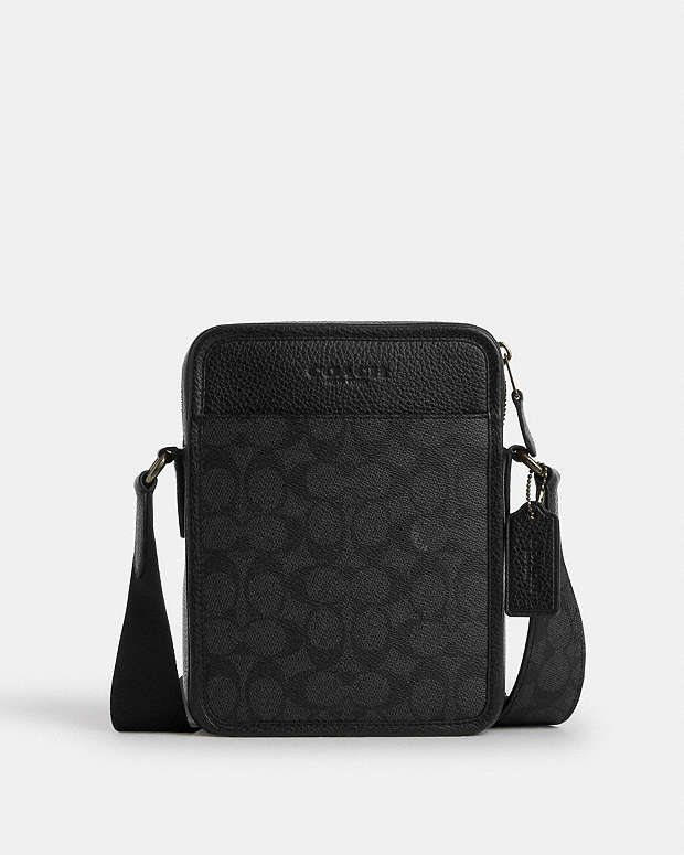 Sullivan Crossbody Bag In Signature Canvas Signature Canvas-Gunmetal-Charcoal-Black Signature Canvas-Gunmetal-Charcoal-Black