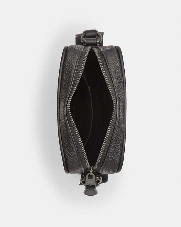 Sullivan Crossbody Bag In Signature Canvas With Patches Gunmetal-Charcoal Multi Gunmetal-Charcoal Multi