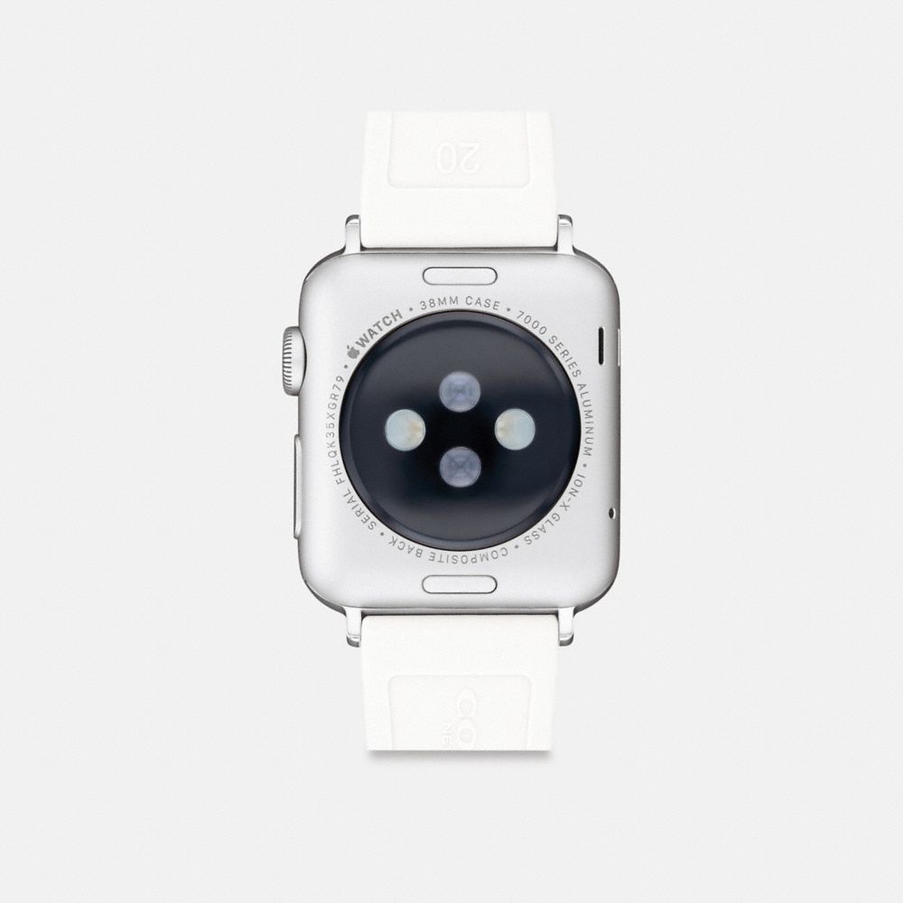 Coach Apple Watch® Strap, 38 Mm, 40 Mm And 41 Mm Cherry White