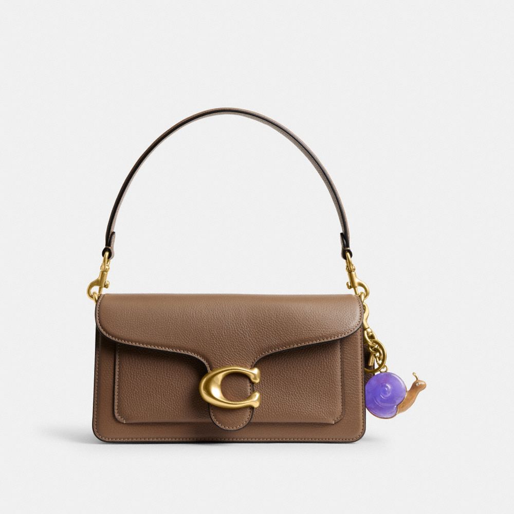 Coach Snail Bag Charm Brass Purple Multi