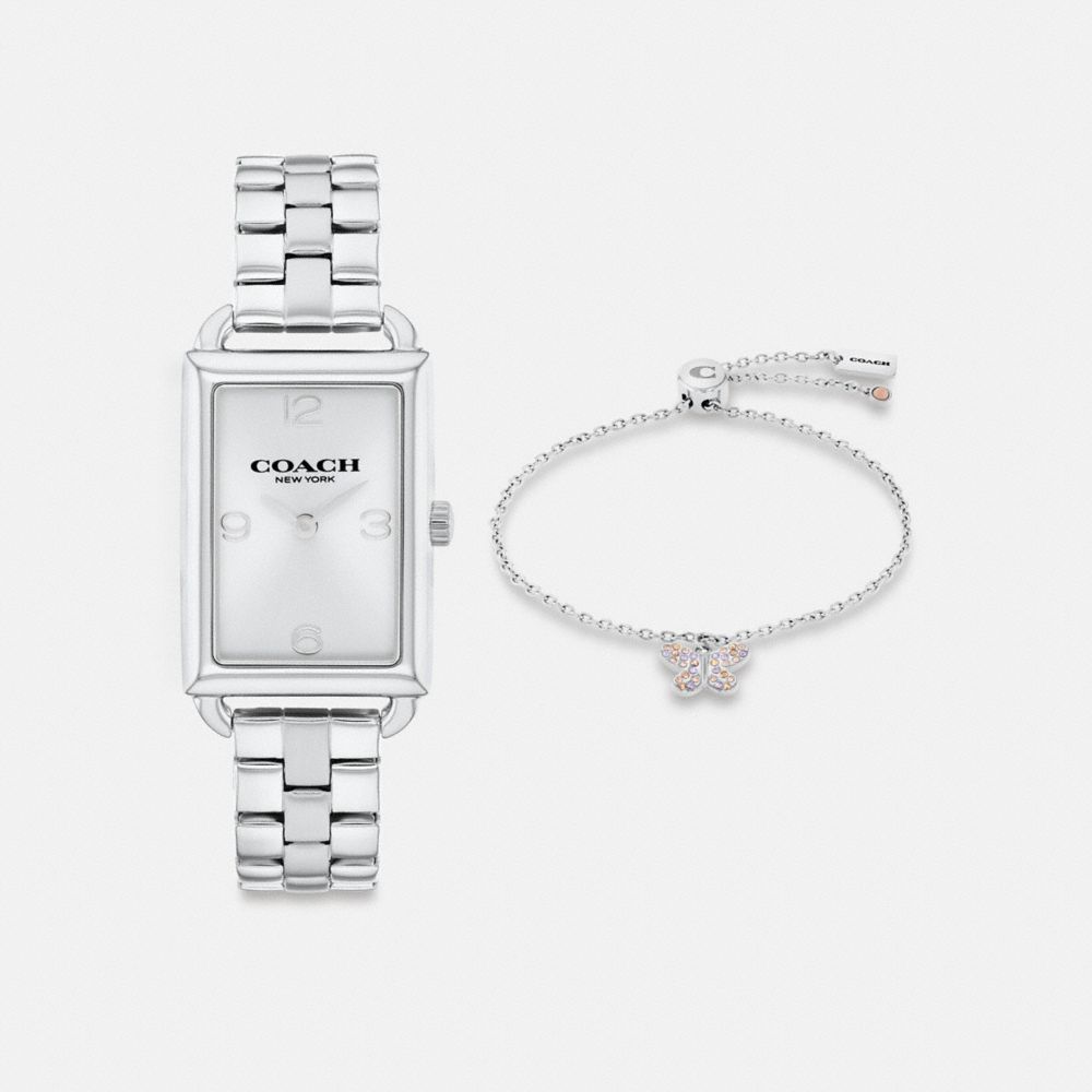Coach Liz Watch Gift Set, 30 Mm X 22 Mm Stainless Steel