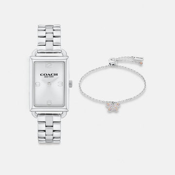 Coach Liz Watch Gift Set, 30 Mm X 22 Mm Stainless Steel
