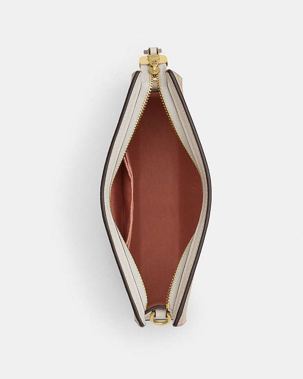 Slim Crossbody Bag In Signature Canvas With Floral Print Gold-Sand Multi Gold-Sand Multi