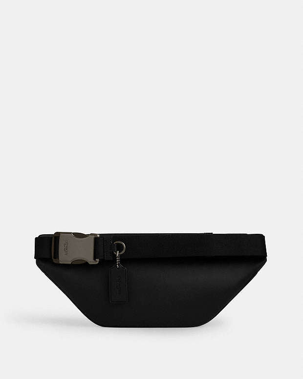 Racer Small Belt Bag In Signature Canvas Signature Canvas-Gunmetal-Charcoal-Black Signature Canvas-Gunmetal-Charcoal-Black