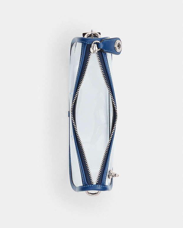 Stadium Swinger Bag Signature Canvas-Silver-True Blue Signature Canvas-Silver-True Blue