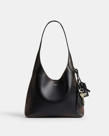 Brooklyn Shoulder Bag 28 In Loved Leather Loved Leather-Silver-Black Brown Loved Leather-Silver-Black Brown