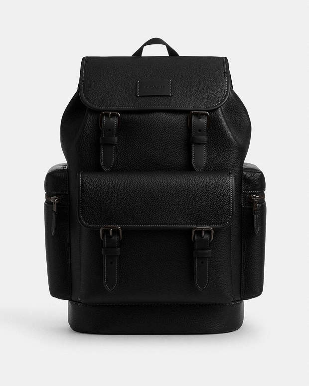 Sprint Backpack Pebbled Leather-Black Copper Finish-Black-Black Pebbled Leather-Black Copper Finish-Black-Black