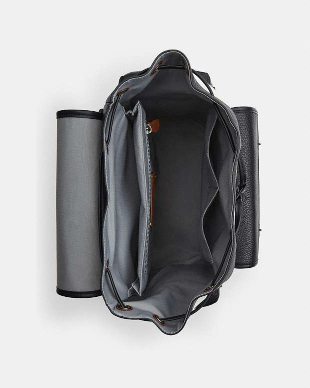 Sprint Backpack In Colorblock Signature Canvas Signature Canvas-Gunmetal-Chalk-Black Signature Canvas-Gunmetal-Chalk-Black