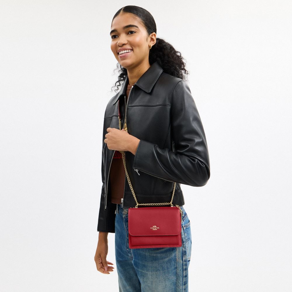 Coach Mini Klare Crossbody Bag Gold True Red