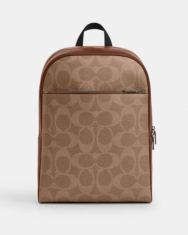 Owen Backpack In Signature Canvas Signature Canvas-Qb-Tan-Vintage Brown Signature Canvas-Qb-Tan-Vintage Brown