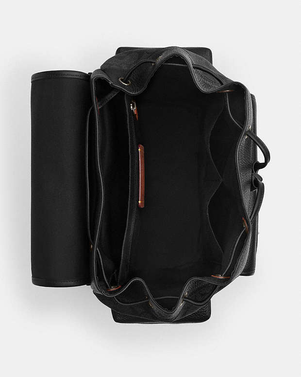 Sprint Backpack In Signature Canvas With Patches Signature Canvas-Gunmetal-Charcoal Multi Signature Canvas-Gunmetal-Charcoal Multi