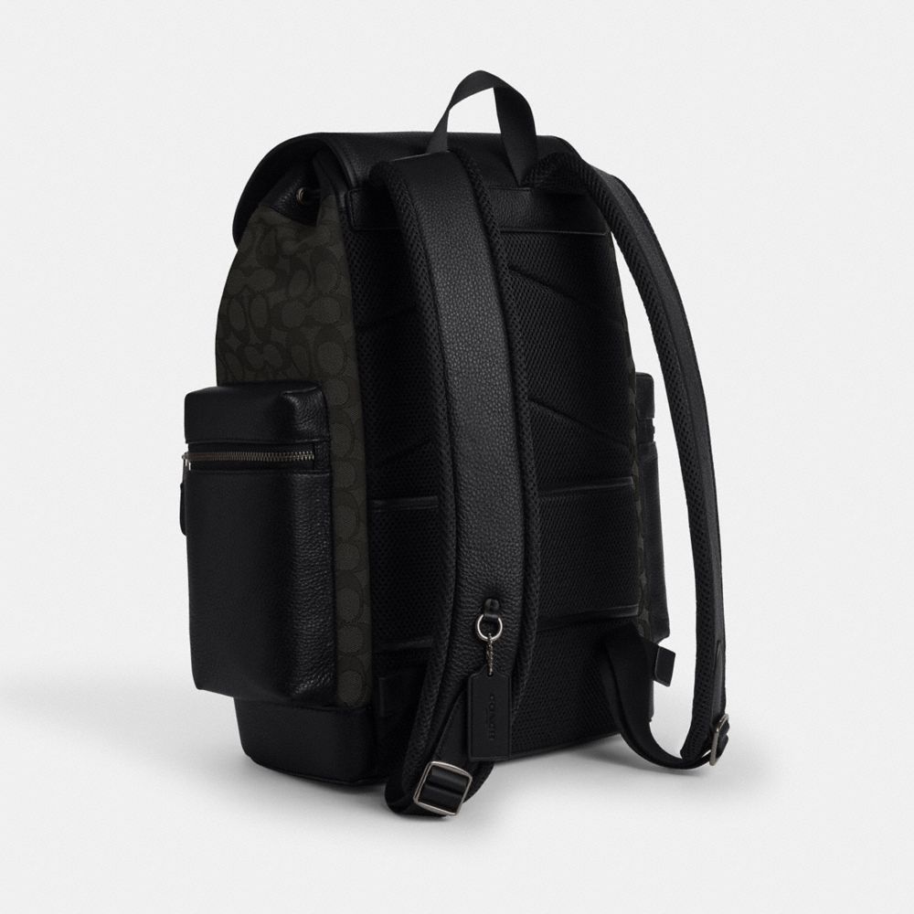 Coach Sprint Backpack In Signature Jacquard Black Copper Black