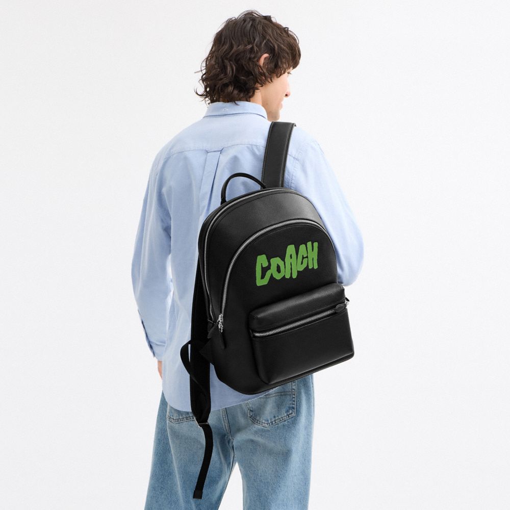 Coach Charter Backpack With Rad Coach Black