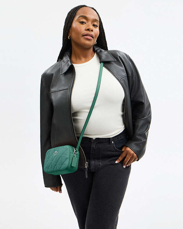 Mini Jamie Camera Bag Quilted Denim-Sv-Ivy-Green Quilted Denim-Sv-Ivy-Green