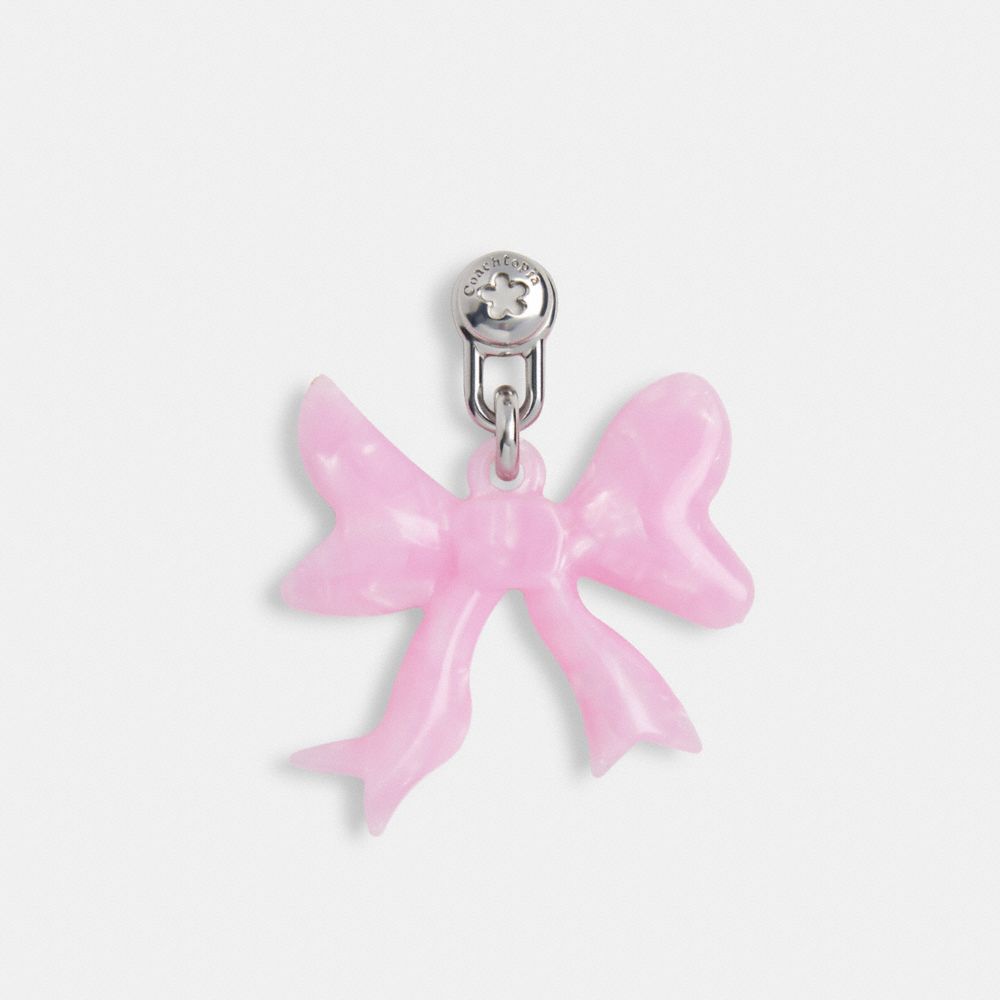 Coach Bow Bag Charm Pink Multi