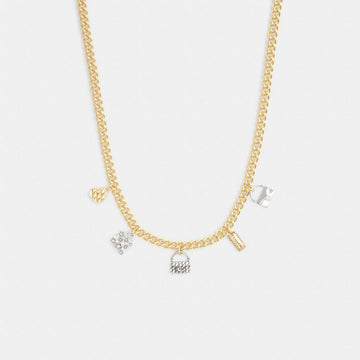 Coach Handbag Charm Necklace Gold Silver
