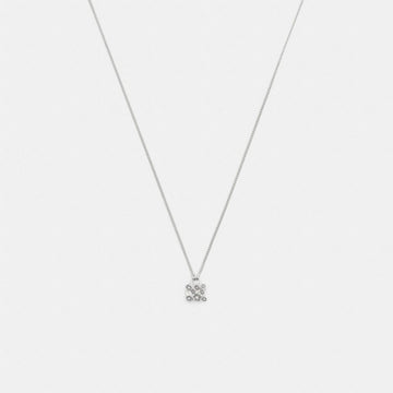 Coach Rogue Pendant Necklace Silver