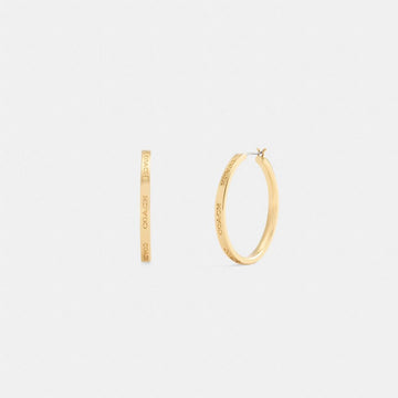 Coach Coach Medium Hoop Earrings Gold