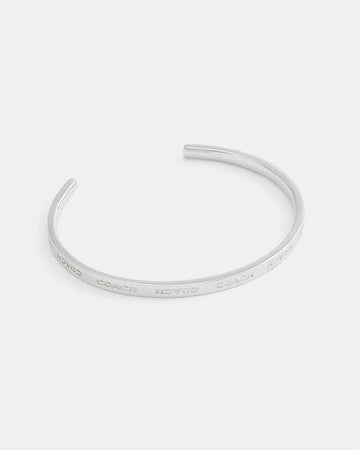 Coach Thin Cuff Bracelet Silver Silver