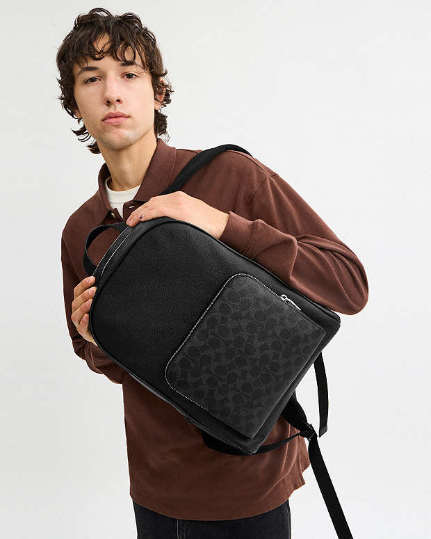 Wade Backpack In Signature Canvas Black Signature Black Signature