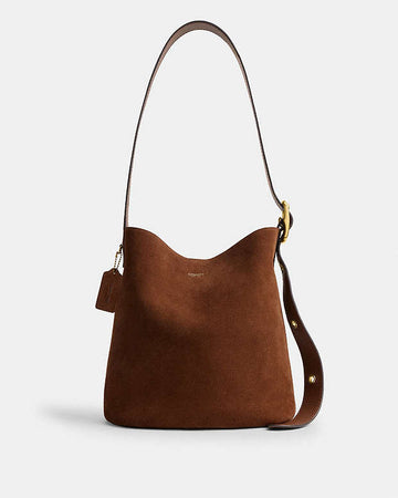 Bleecker Bucket Bag Suede-Brass-Warm Brown Suede-Brass-Warm Brown