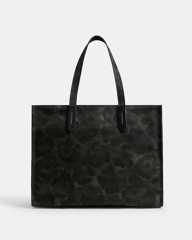 Tote With Camo Print And Rexy Army Green Multi Army Green Multi