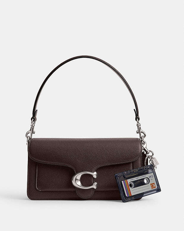 Large Cassette Bag Charm Resin-Silver-Black Resin-Silver-Black