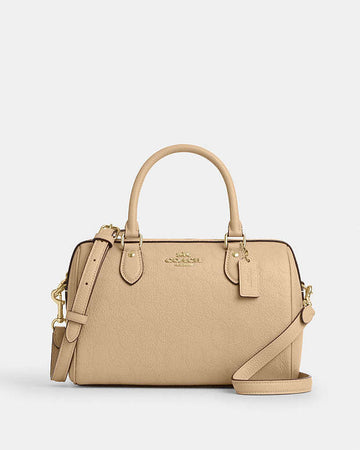 Rowan Satchel Bag In Signature Leather Pebbled Leather-Im-Oat Pebbled Leather-Im-Oat