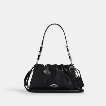 Coach Faye Shoulder Bag Silver Black