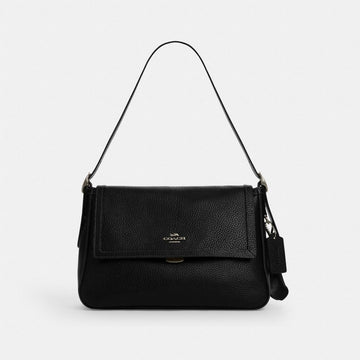 Coach Etta Flap Bag Gunmetal Black