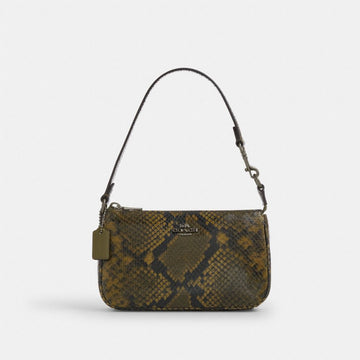 Coach Nolita 19 With Snake Print Gunmetal Olive Multi