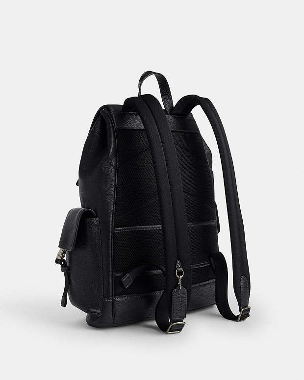 Clark Backpack Pebbled Leather-Gunmetal-Black Pebbled Leather-Gunmetal-Black