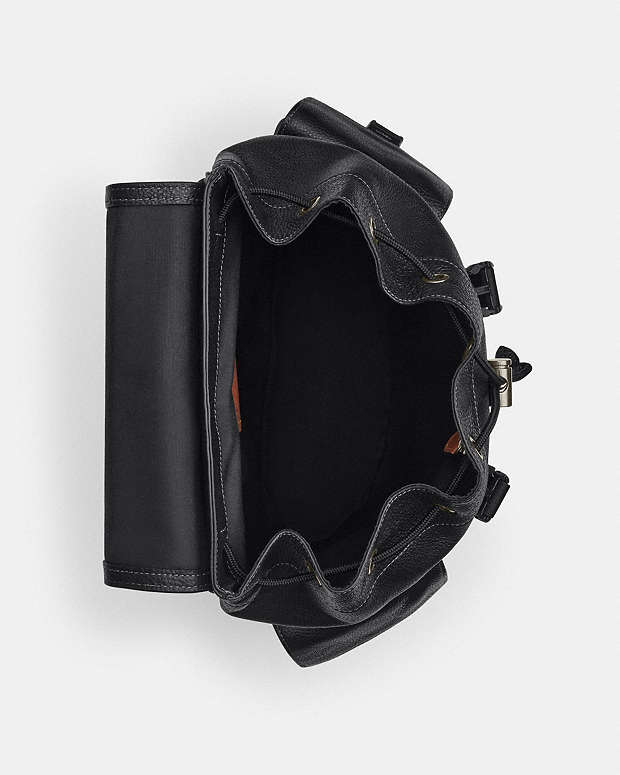 Clark Backpack Pebbled Leather-Gunmetal-Black Pebbled Leather-Gunmetal-Black