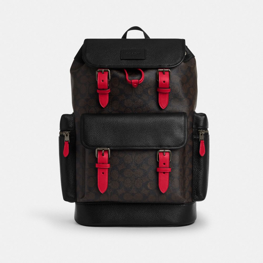 Coach Sprint Backpack In Signature Canvas Gunmetal