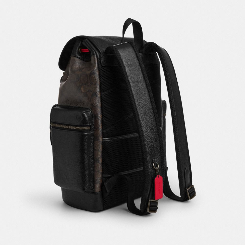 Coach Sprint Backpack In Signature Canvas Gunmetal