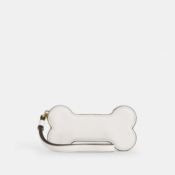 Coach Bone Coin Case Gold Chalk