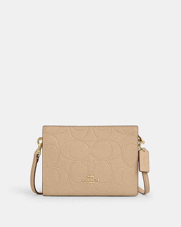 Slim Crossbody Bag In Signature Leather Pebbled Leather-Im-Oat Pebbled Leather-Im-Oat