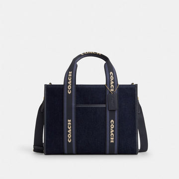 Coach Smith Tote Bag In Regenerative Cotton Im Dark Denim Multi